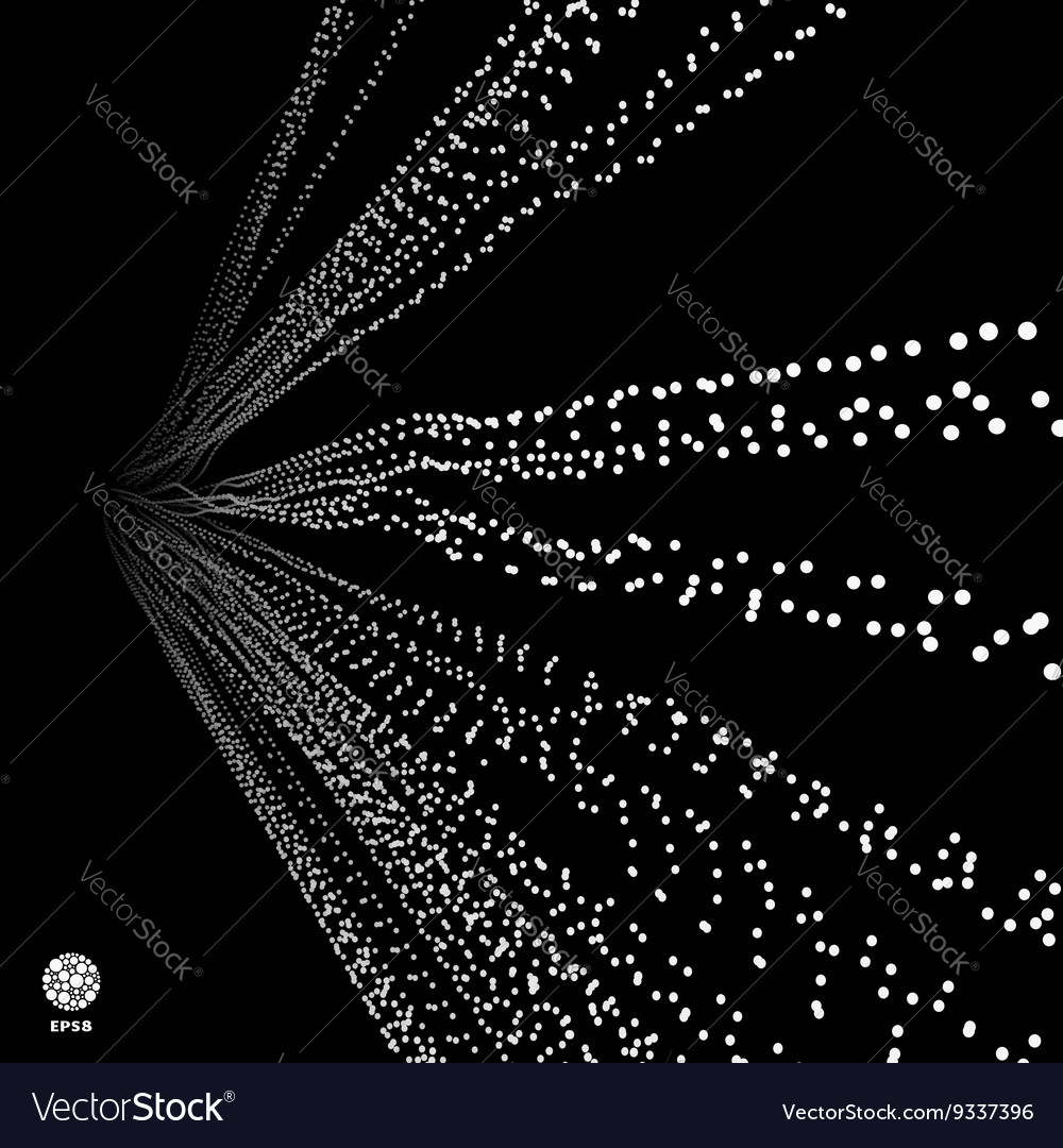 Point flow design template abstract