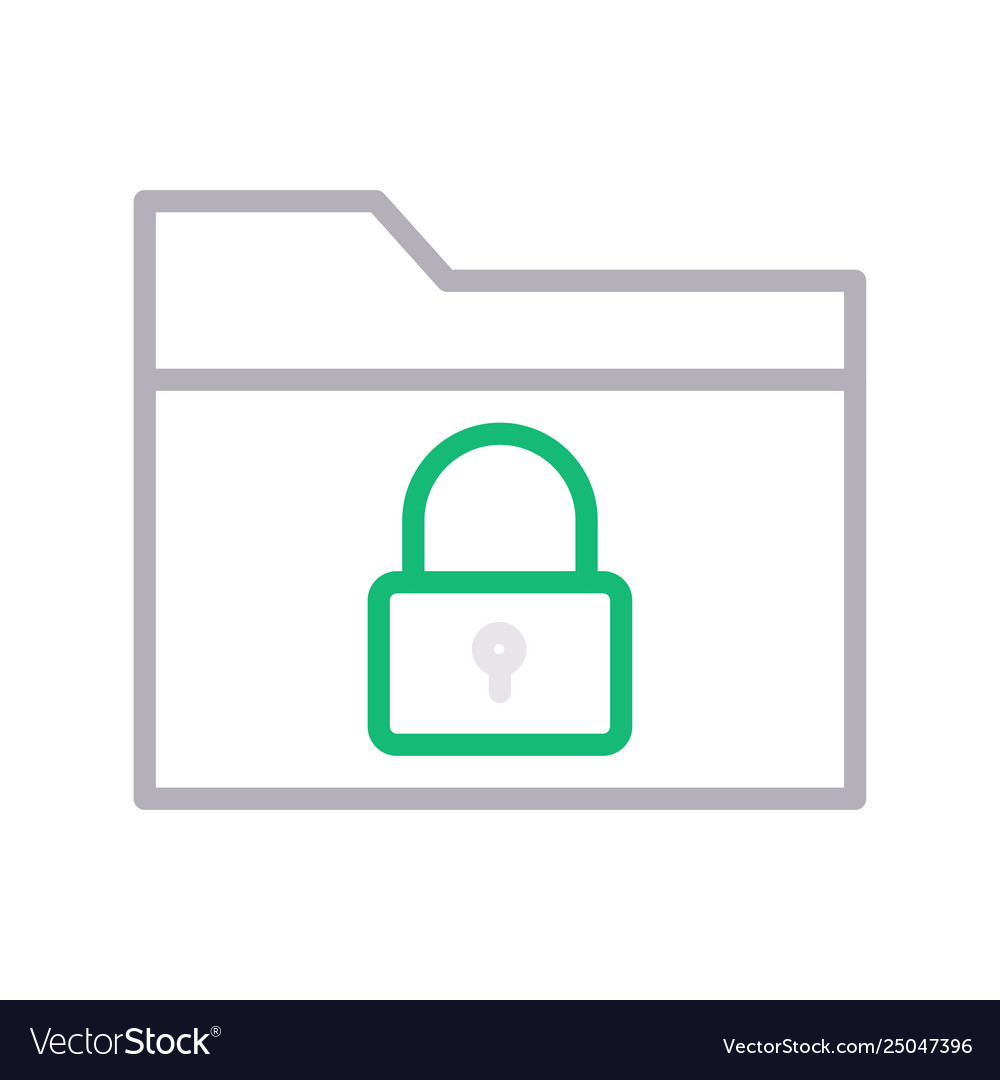 Secure folder vector image Secure folder