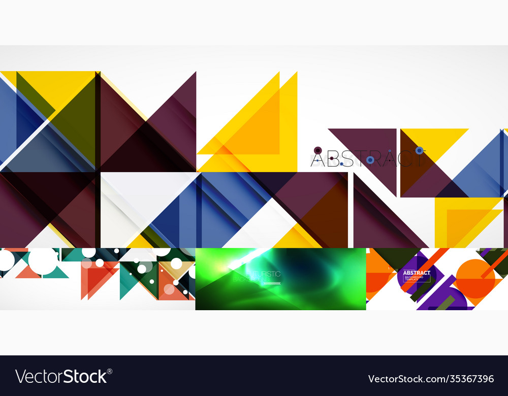 Set beautiful minimal design geometric abstract