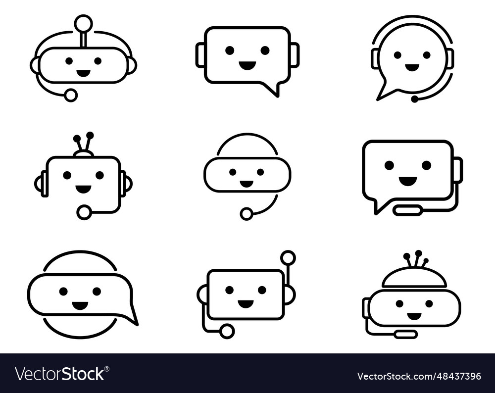 Set of icons for editorial content in the chatgpt