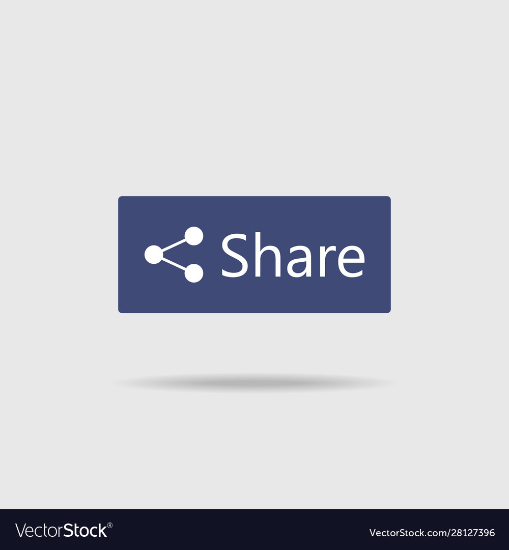 Share button icon on gray isolated background vector image Share button icon on gray isolated background