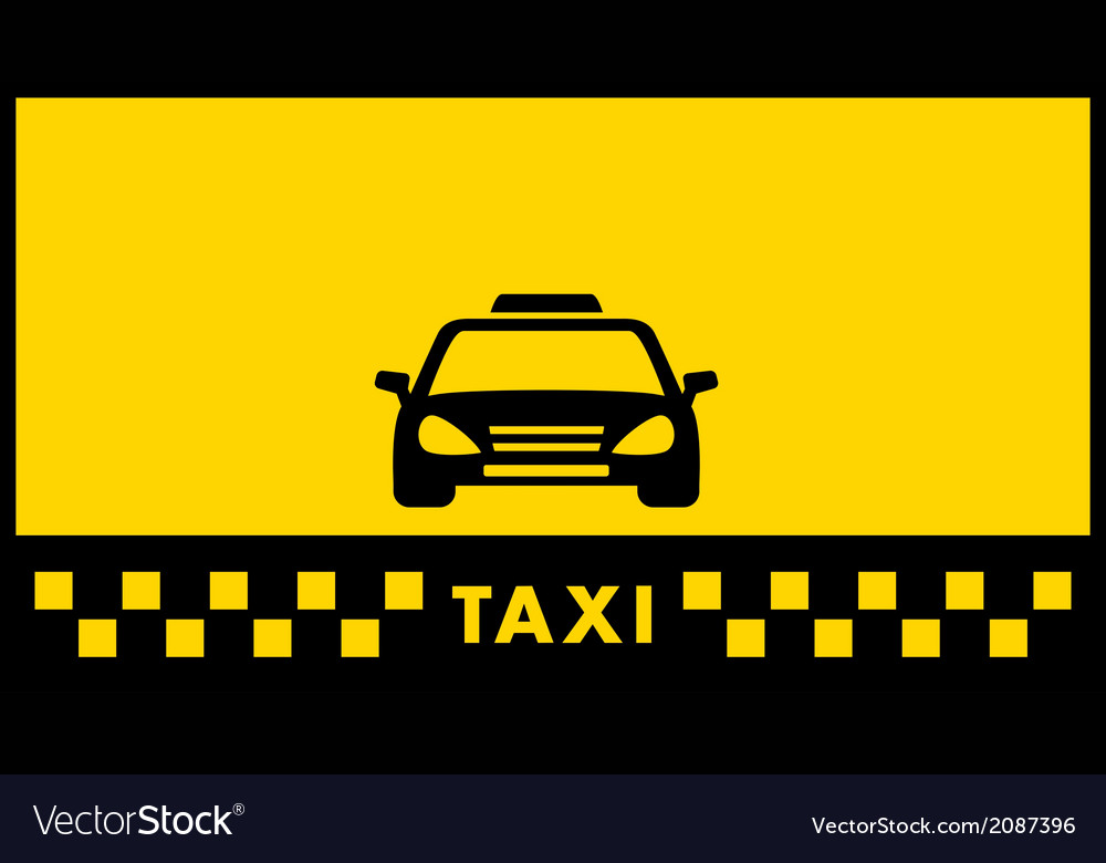 Yellow taxi background Royalty Free Vector Image