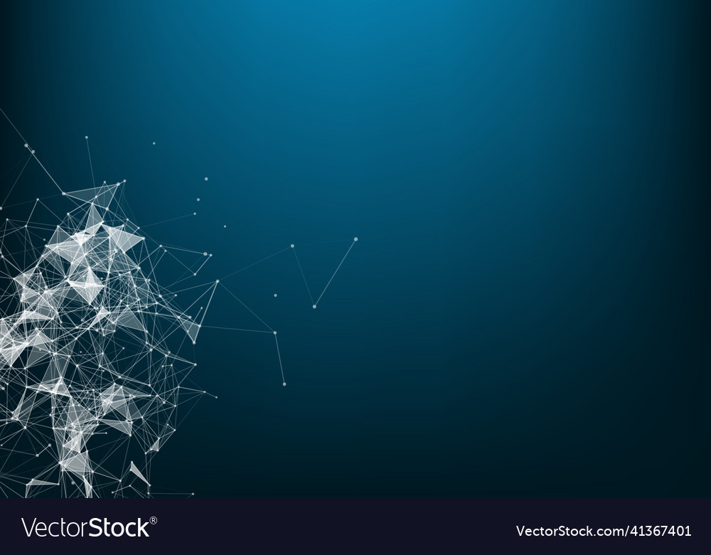Abstract particles and lines plexus effect vector image Abstract particles and lines plexus effect