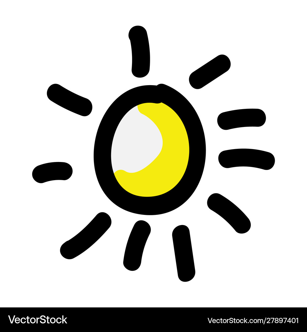 Adorable simple sun clip art summer Royalty Free Vector