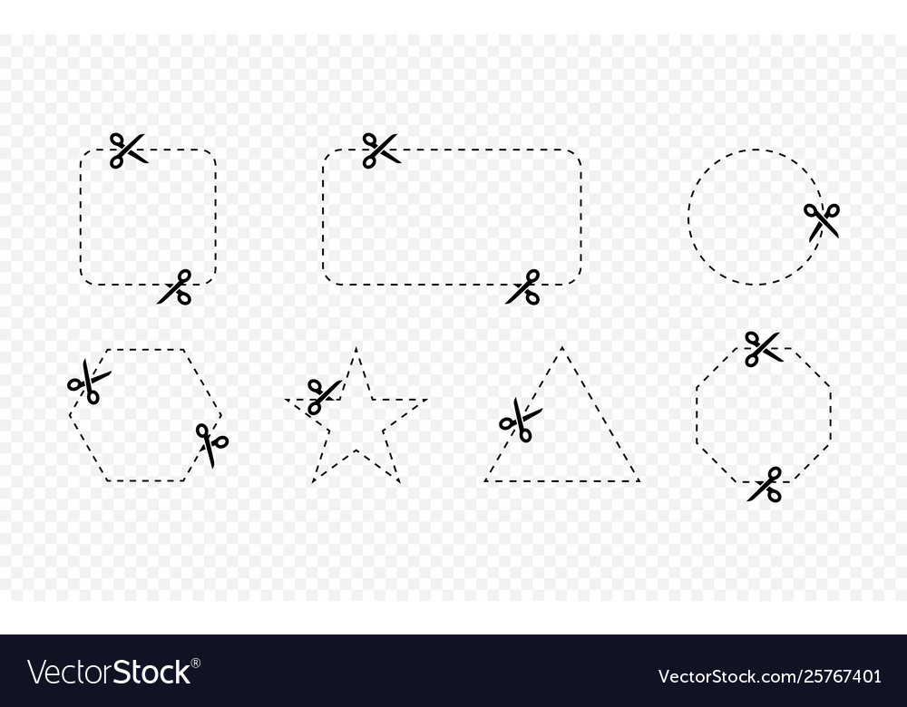Collection a cut out coupons borders isolated