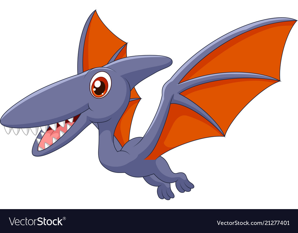 Cute Pterodactyl Dinosaur Illustration PNG Images