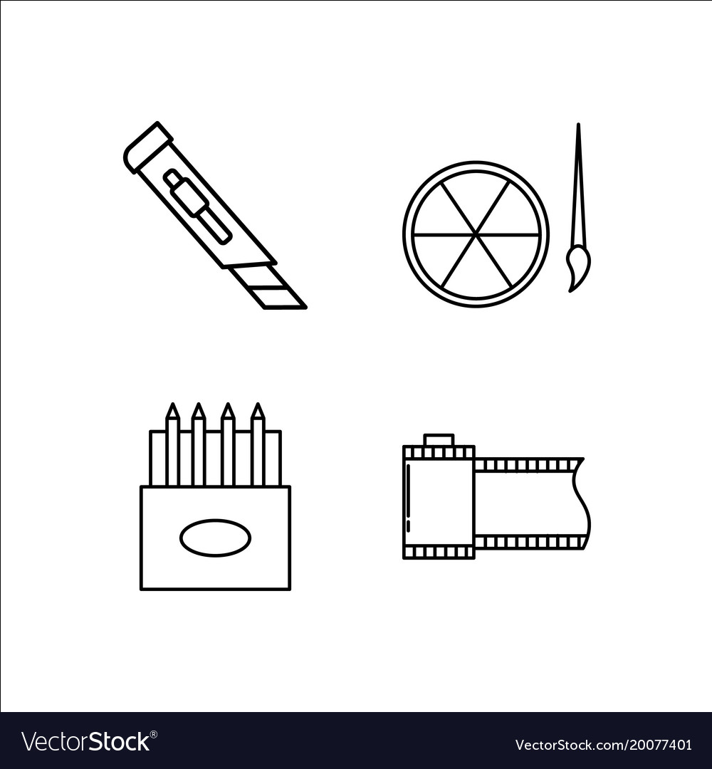 Design und Studio einfache lineare Icon-Setsimple