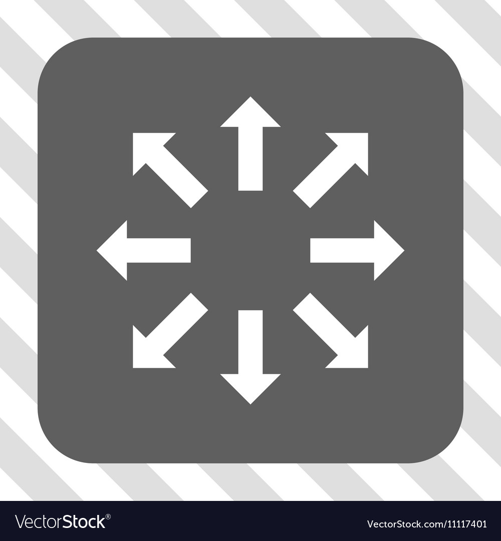 Explode arrows rounded square button