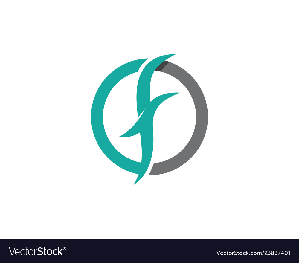 F Buchstaben Logo Vorlage Symbol