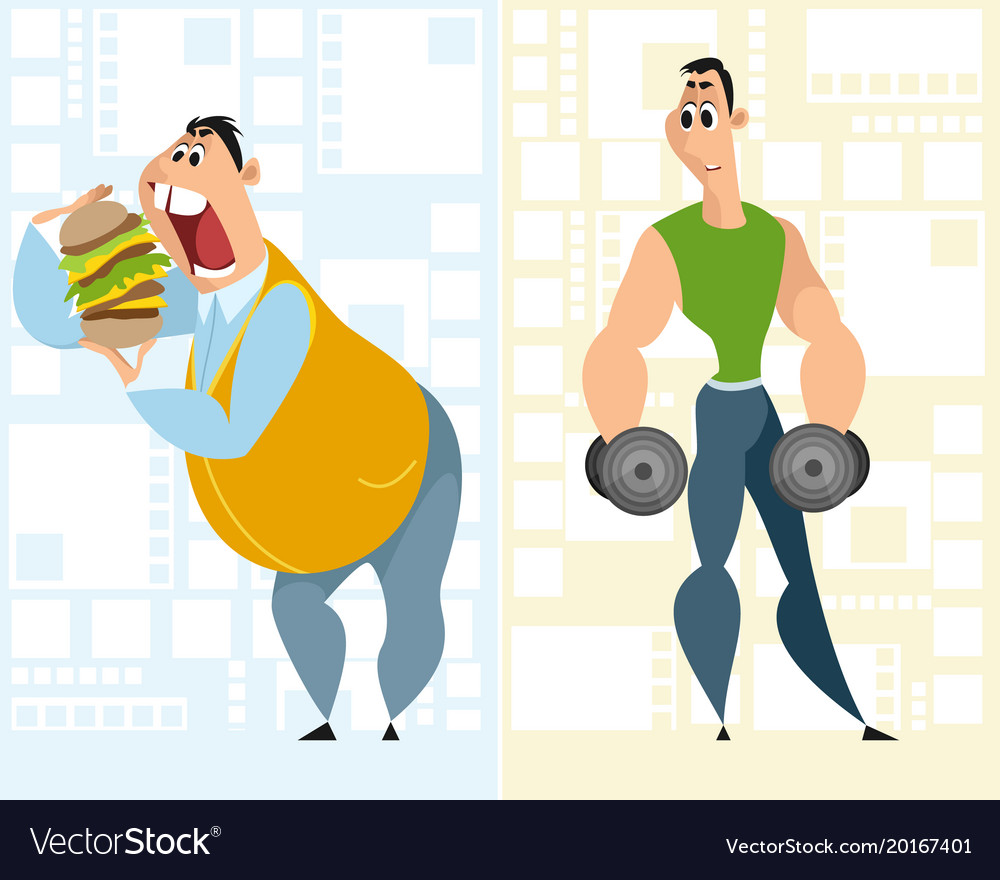 Fat man and sportsman