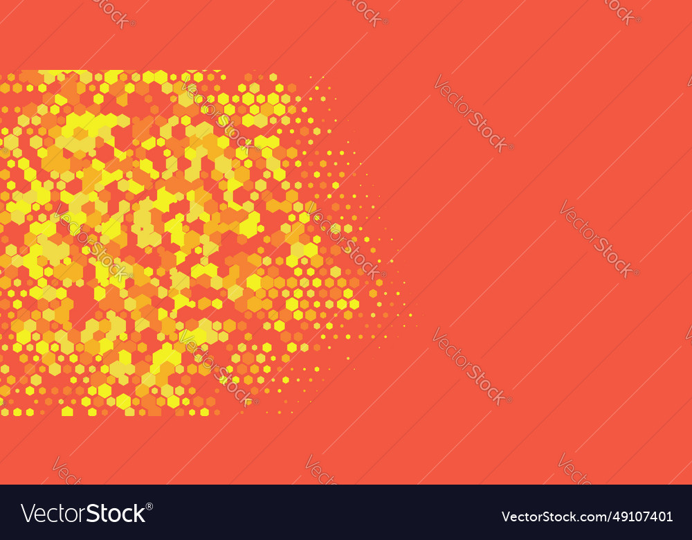 Geometric multi size hexagon with color