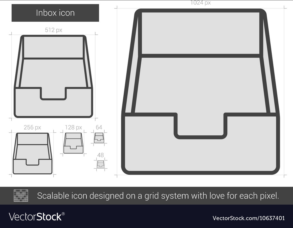 Inbox line icon