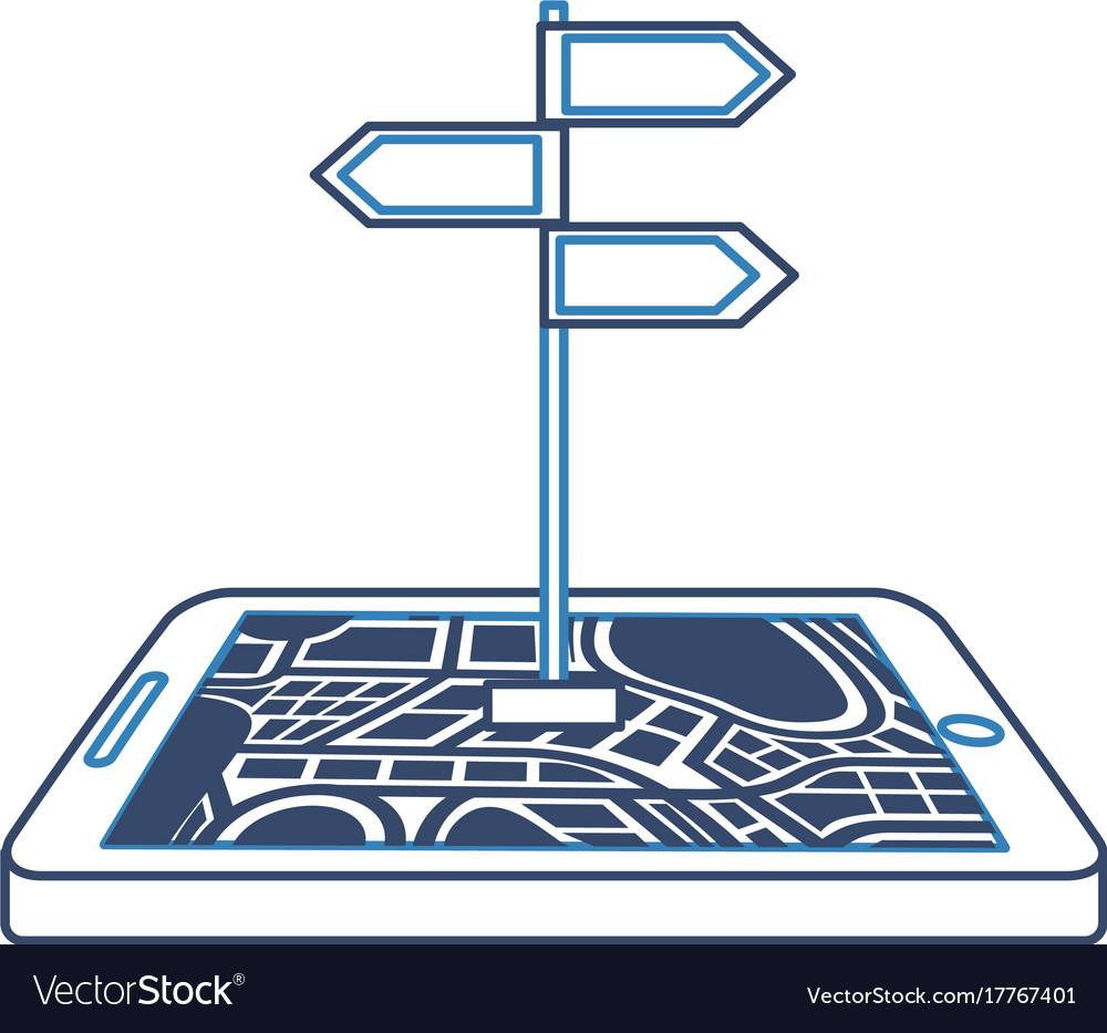 Navigation gps device and city map with pins