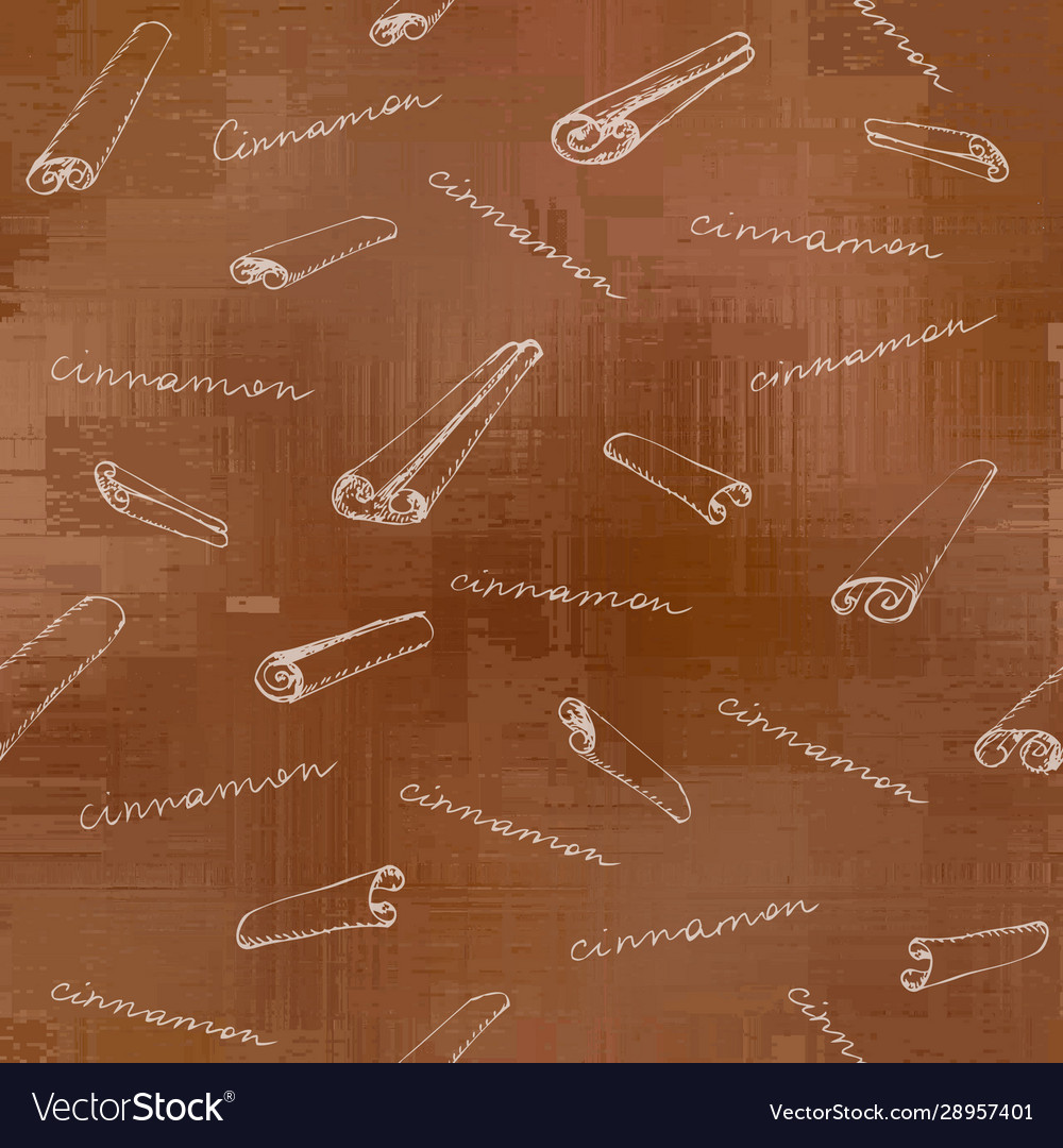 Seamless pattern with cinnamon image