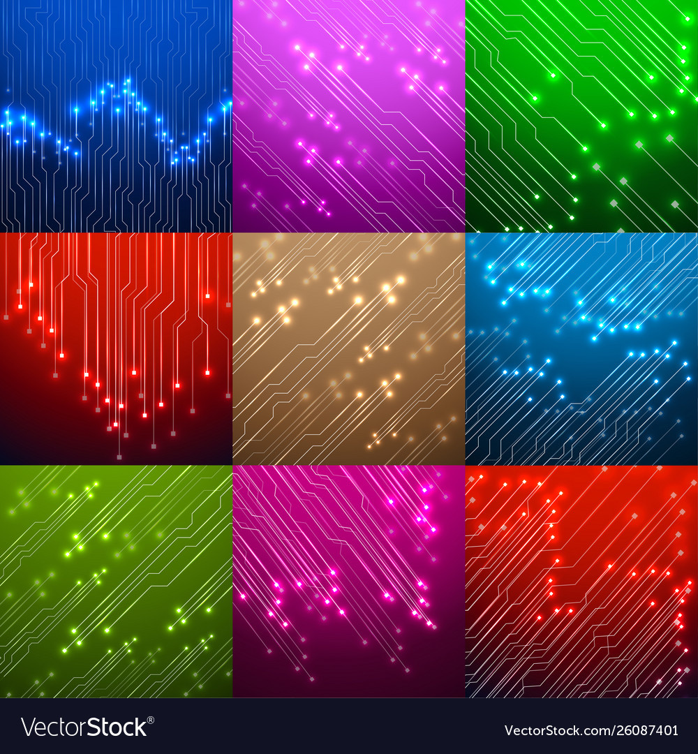 Set abstract technology circuit board