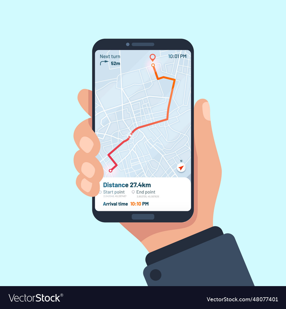 Smartphone navigation app gps mobile application