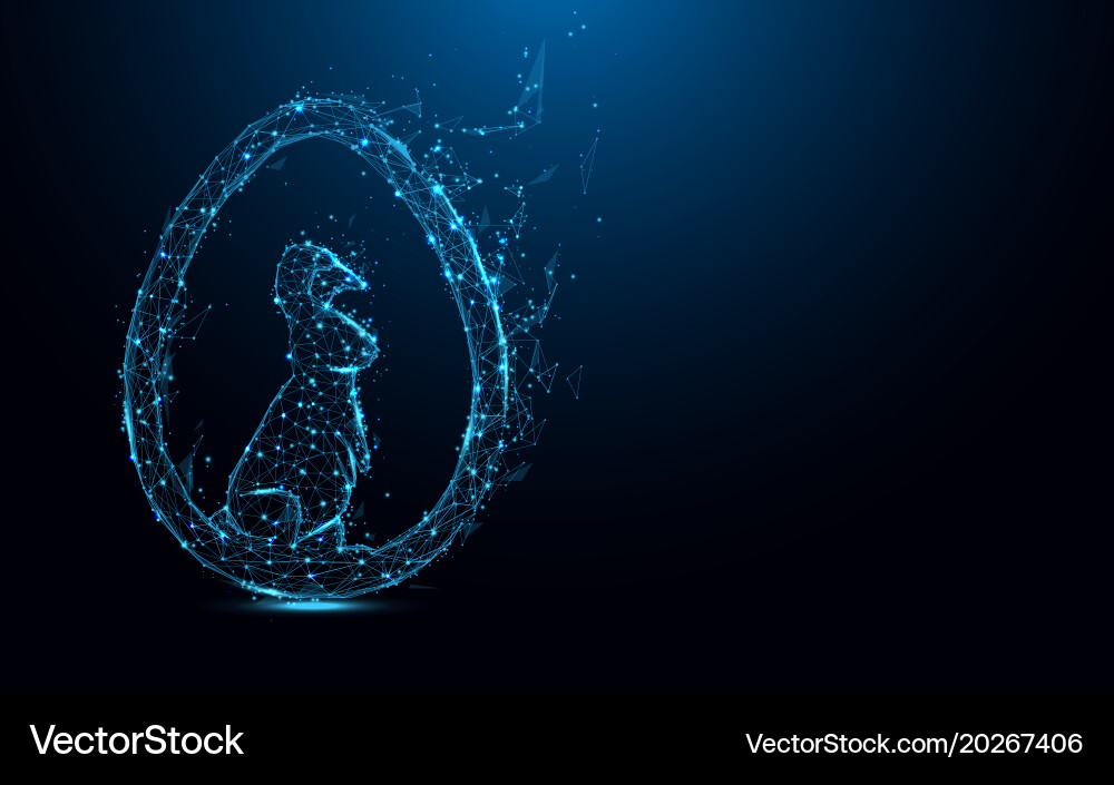 Abstract rabbit with easter egg form lines Vector Image