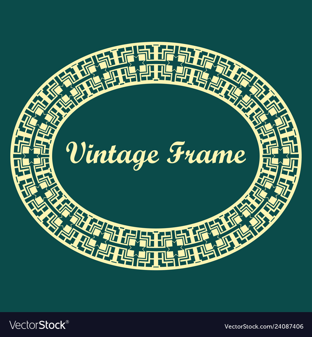 Art deco vintage border frame