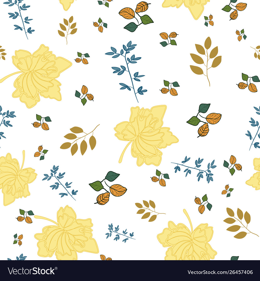 Autumn fall seamless repeat pattern print Vector Image Autumn fall seamless repeat pattern print