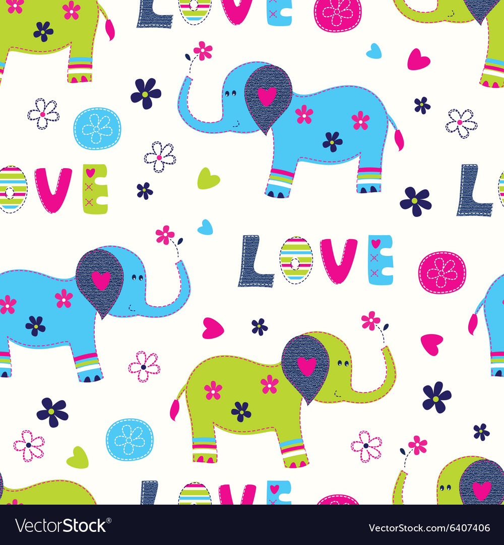 Charming Elephant Pattern