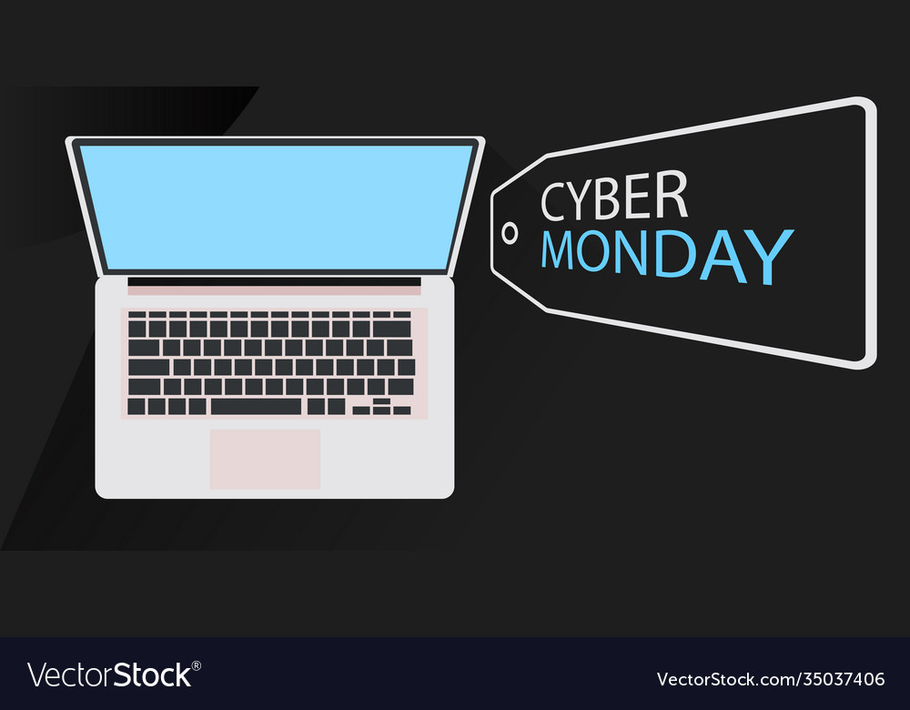 Cyber monday online sale poster advertising flyer