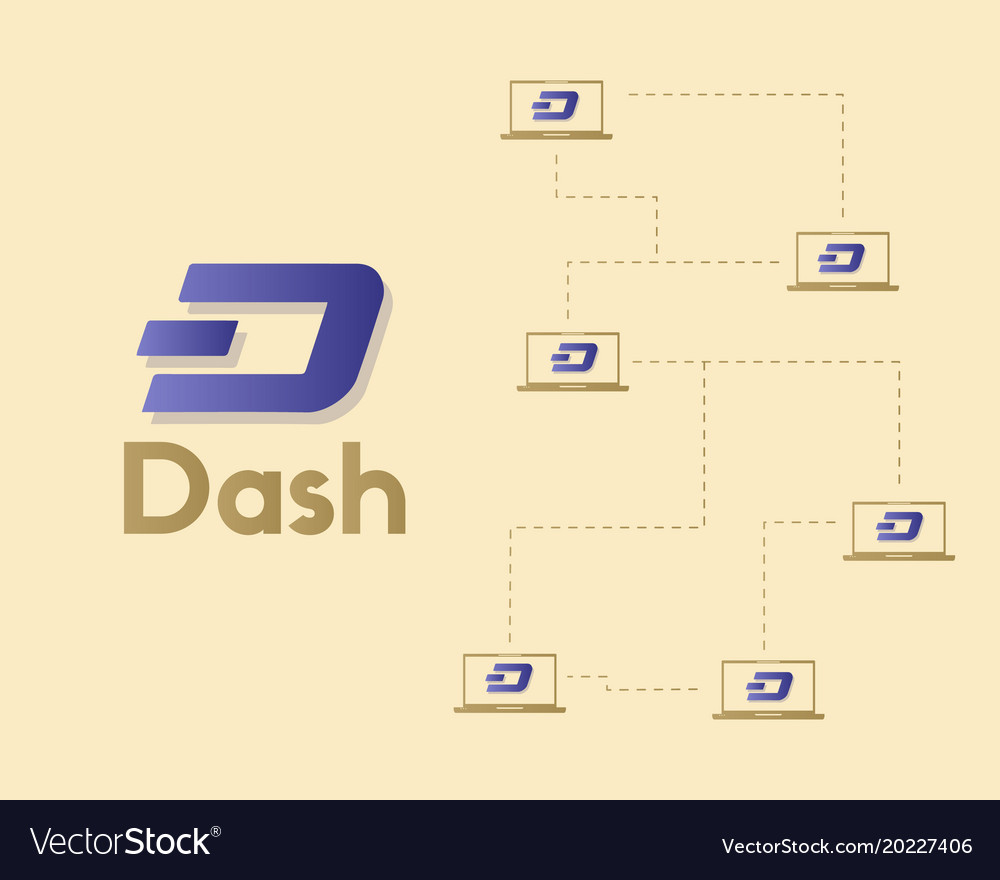 Dash blockchain concept technology background