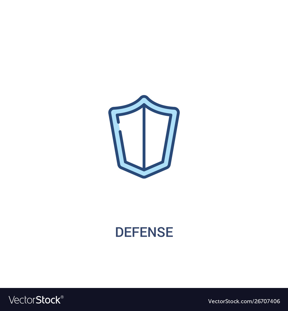Defense concept 2 colored icon simple line Vector Image