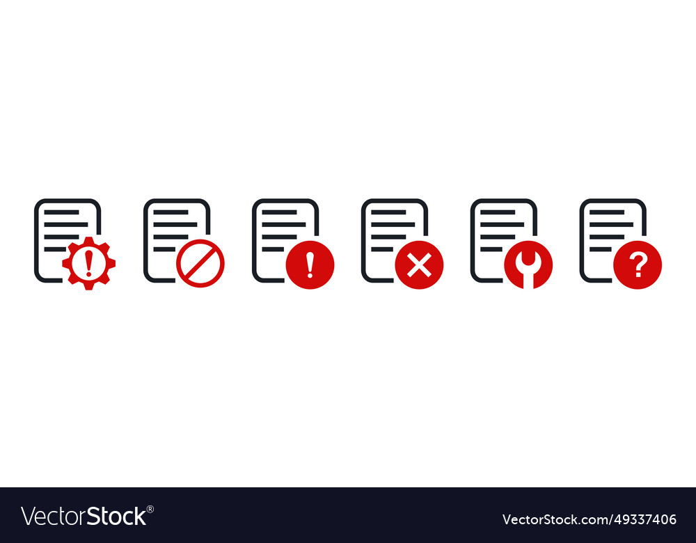 File error report icon corrupted