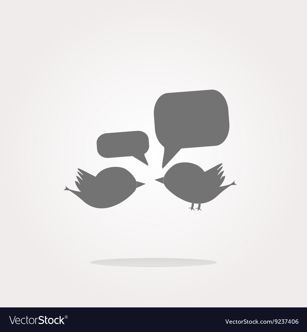 Internet web icon with bird family