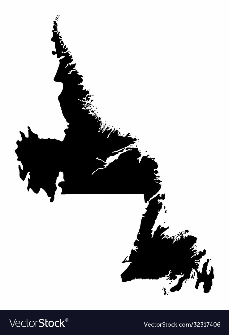 Newfoundland & Labrador Silhouette Map