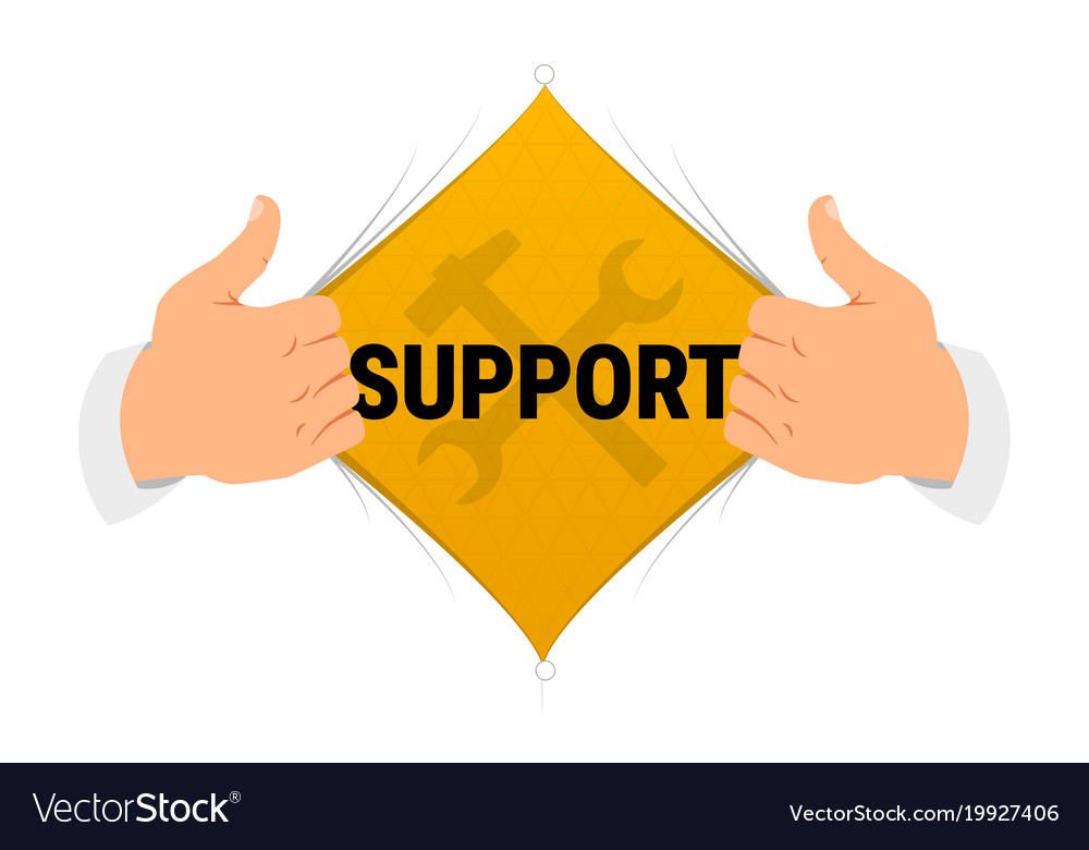 Opening shirt support Royalty Free Vector Image