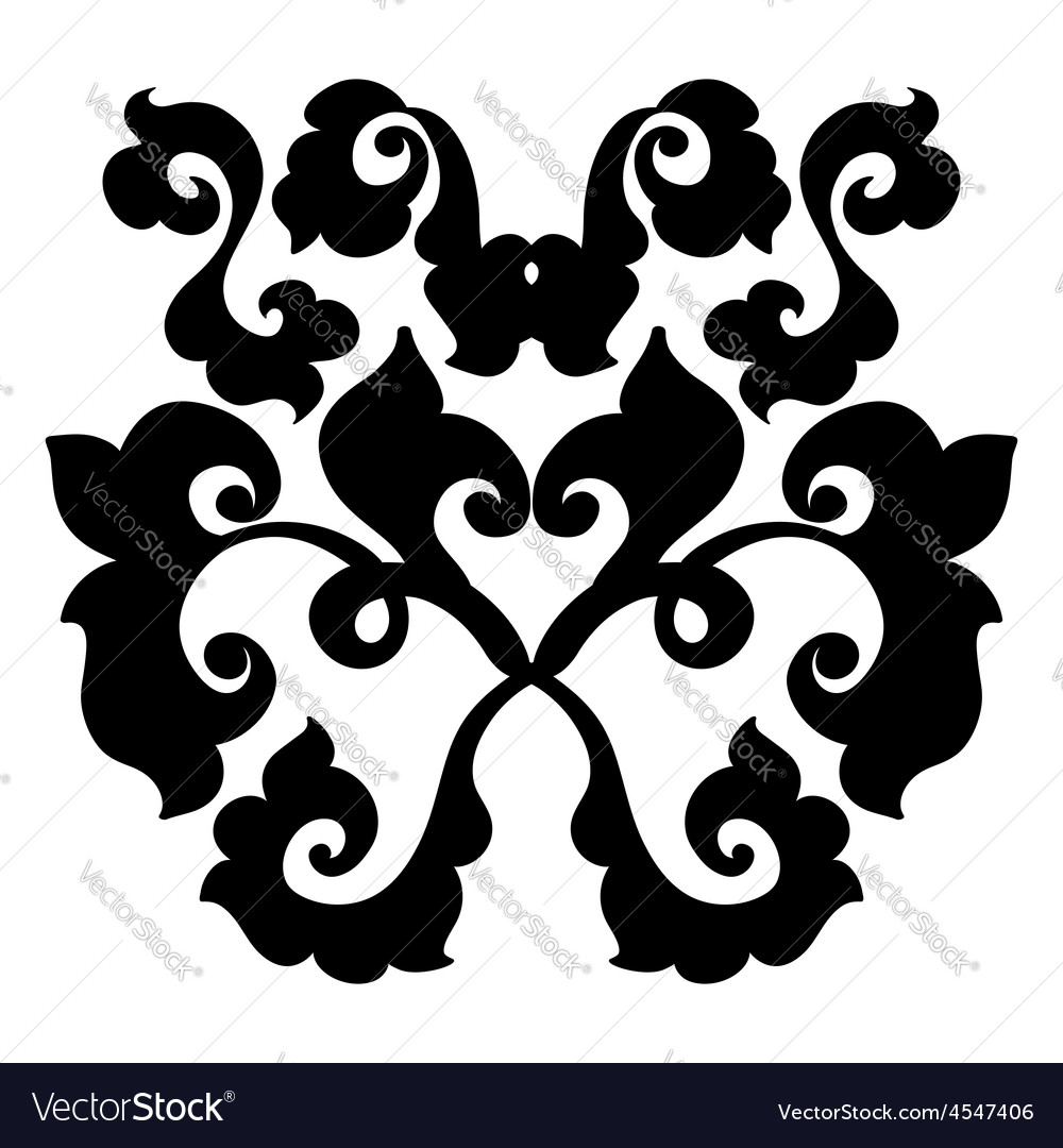 Ornamental damask element