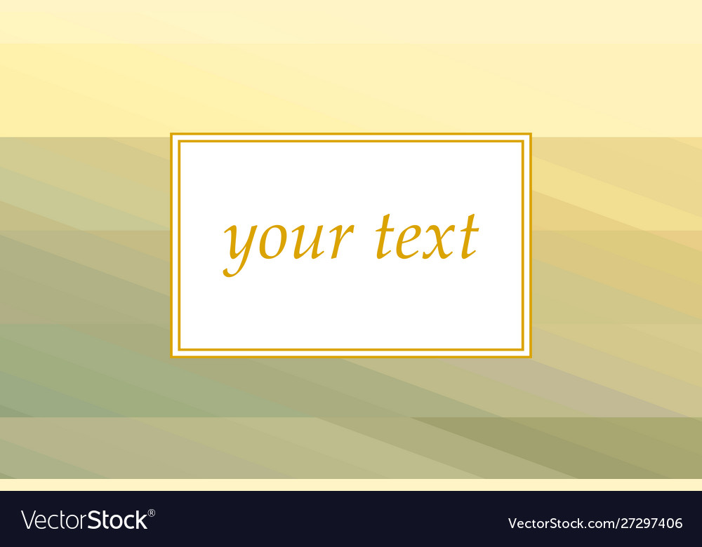 Polygonal background with golden frame for text