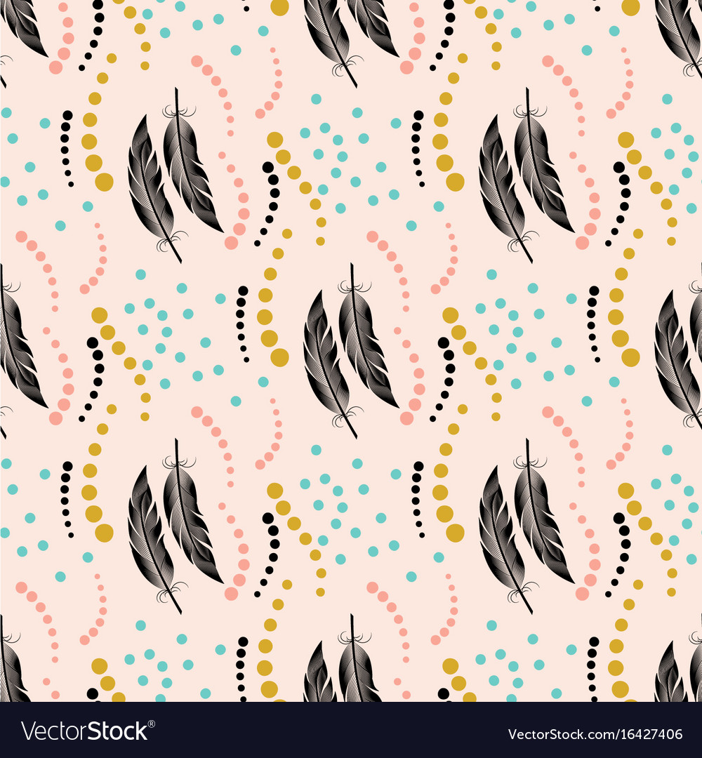 Seamless color pattern with big black