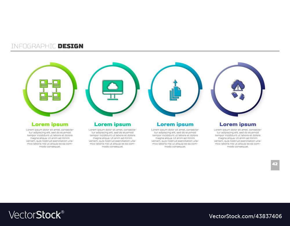 Set hierarchy organogram chart cloud technology vector image Set hierarchy organogram chart cloud technology