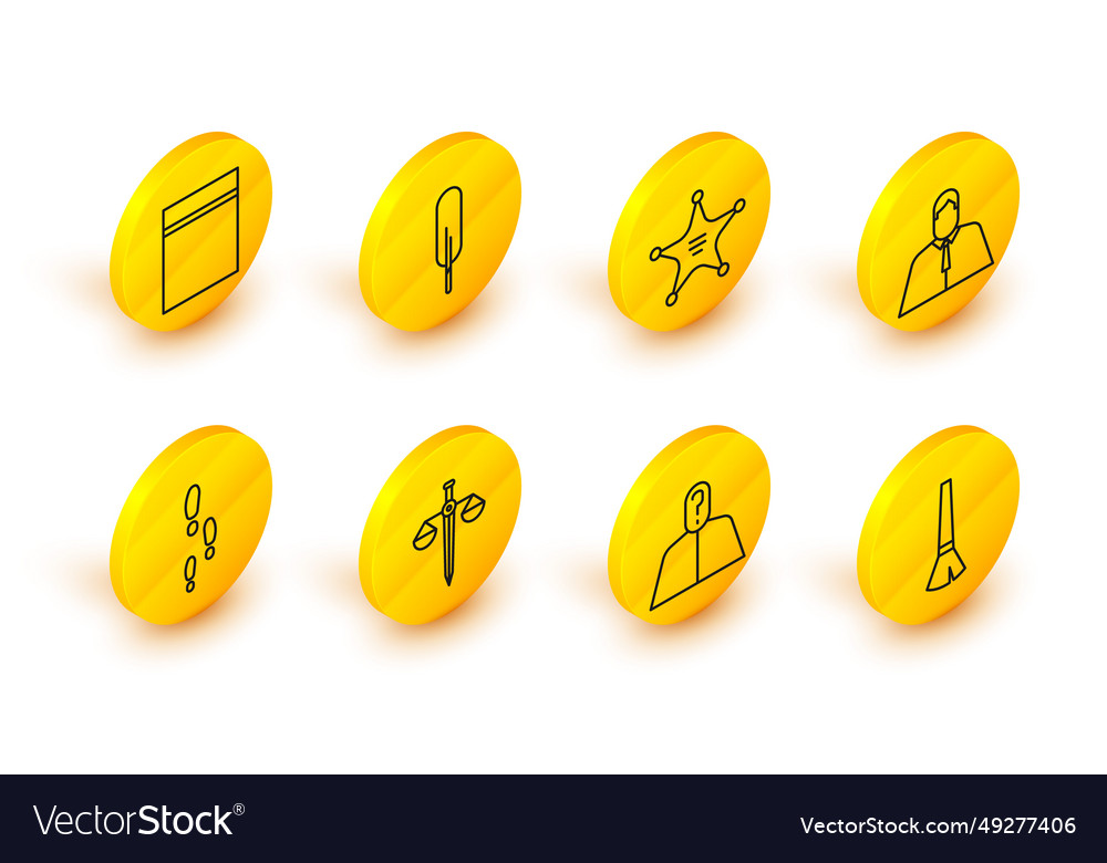 Set line paint brush anonymous with question mark vector image Set line paint brush anonymous with question mark