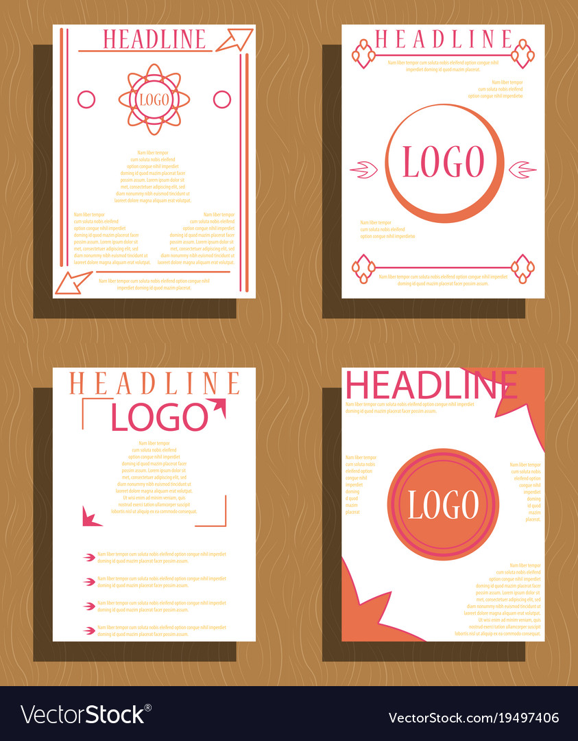 Set of layout background for art template