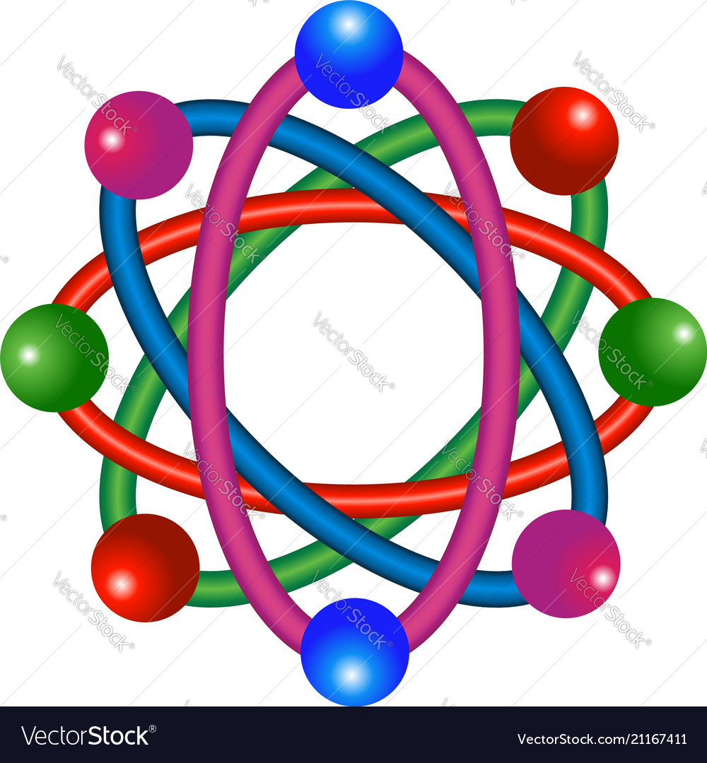 Abstract atomic molecular team Vector Image Abstract atomic molecular team
