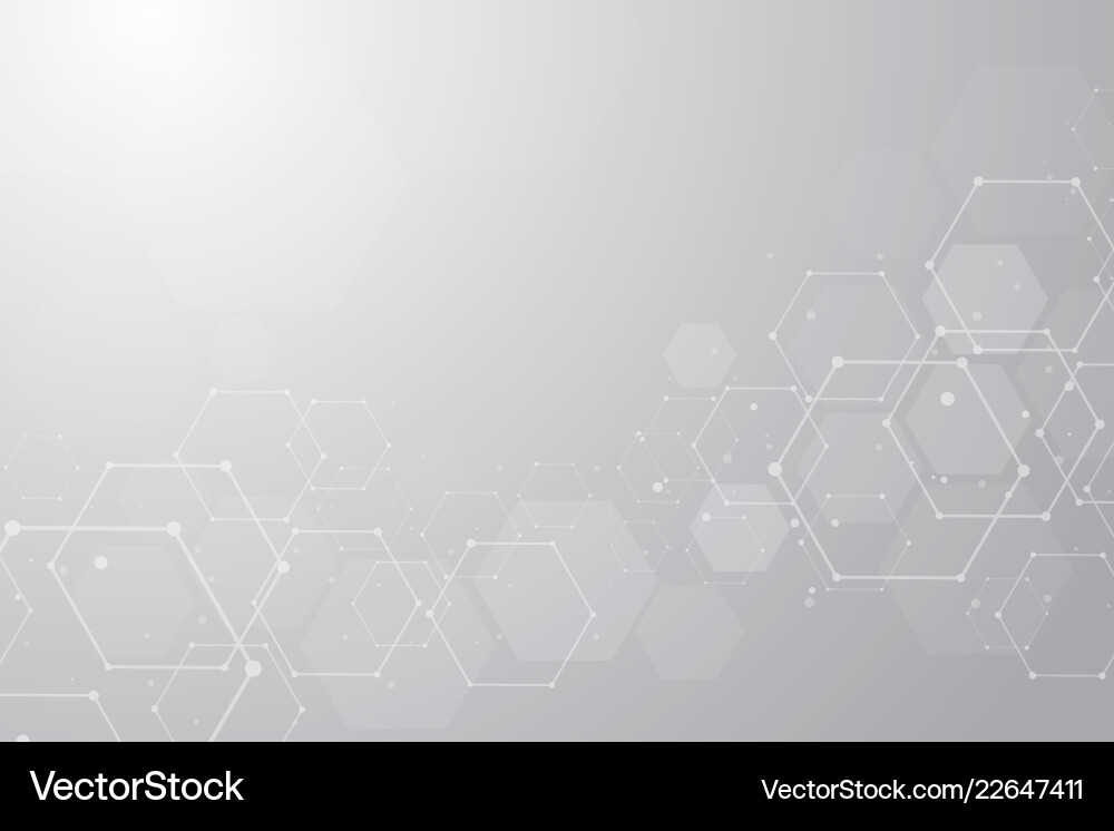 Abstract hexagonal molecular structures Royalty Free Vector