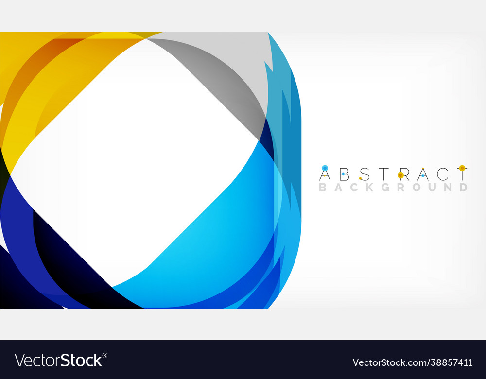 Abstract square shape with overlapping waves Vector Image Abstract square shape with overlapping waves
