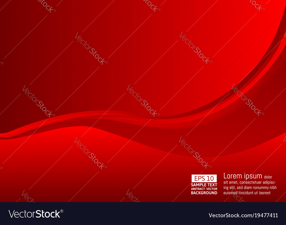 Abstract wave and background red color with copy