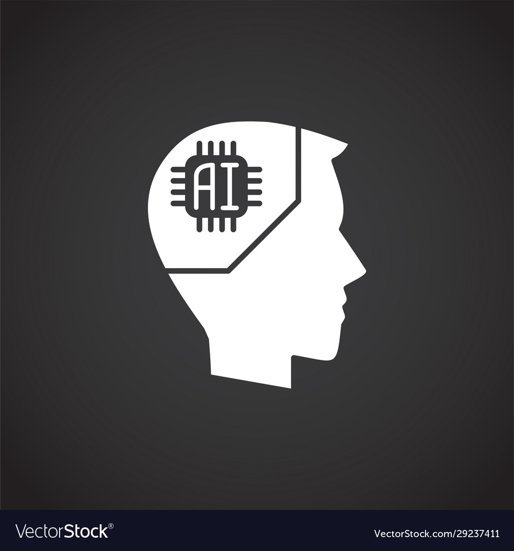 Ai related icon on background for graphic and web