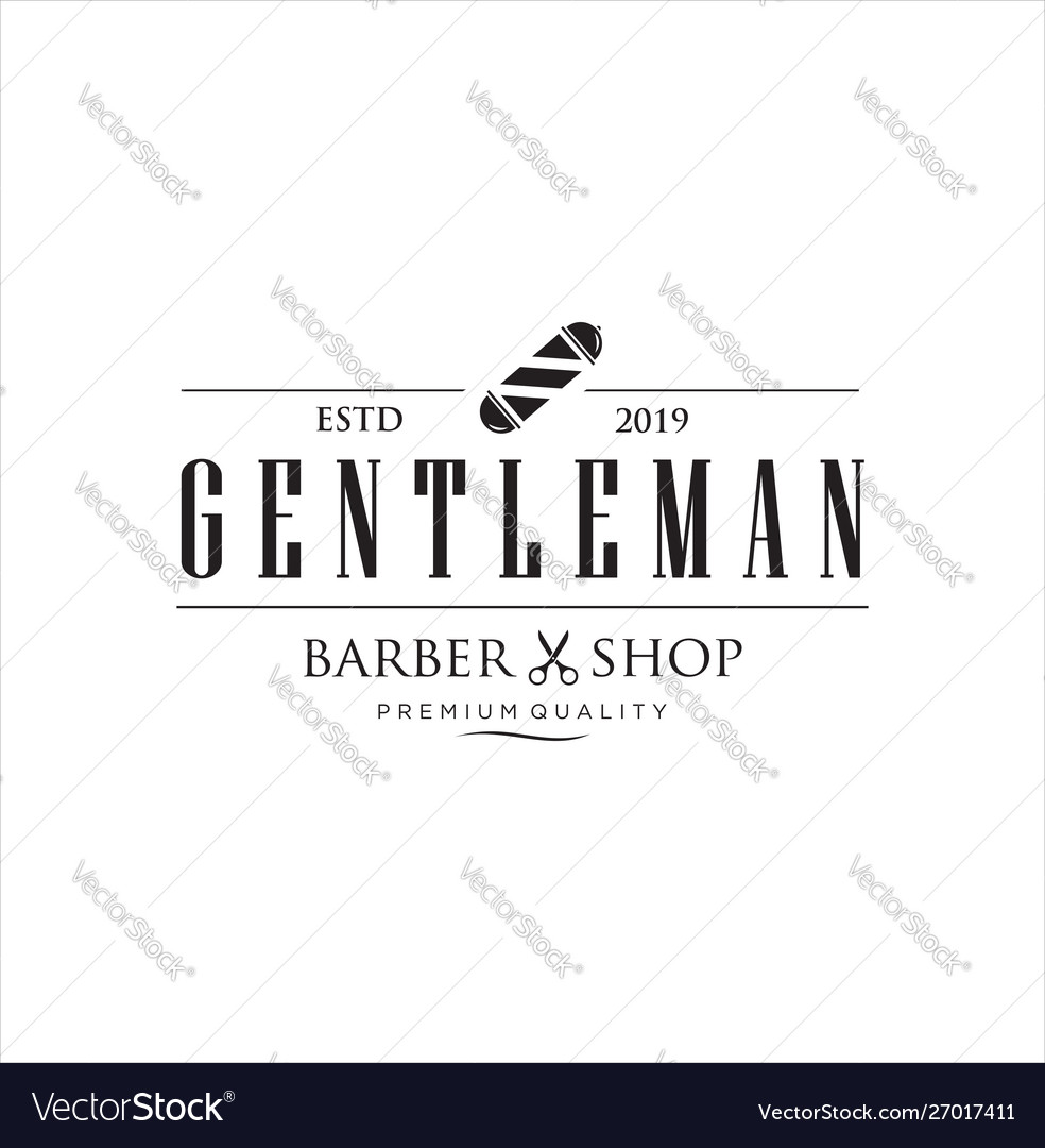 Barbershop logo design stock