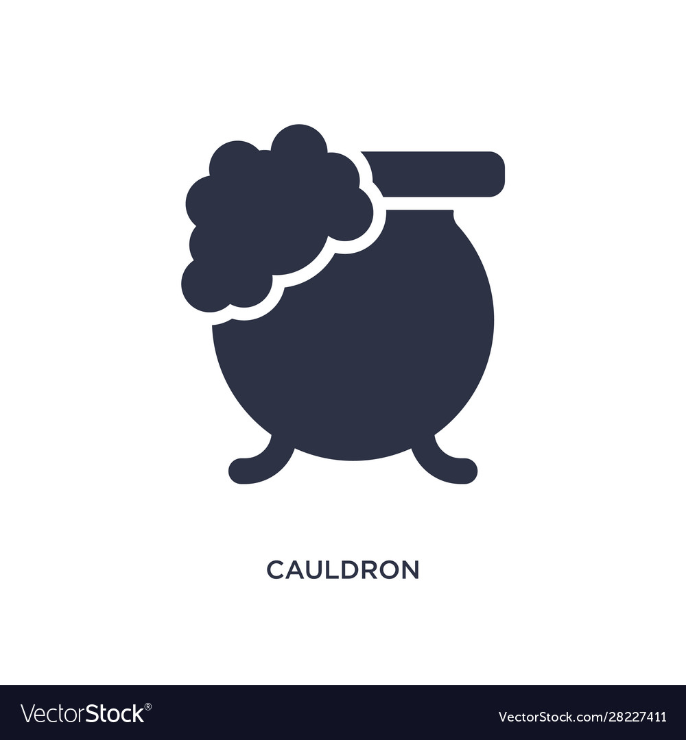 Cauldron icon on white background simple element