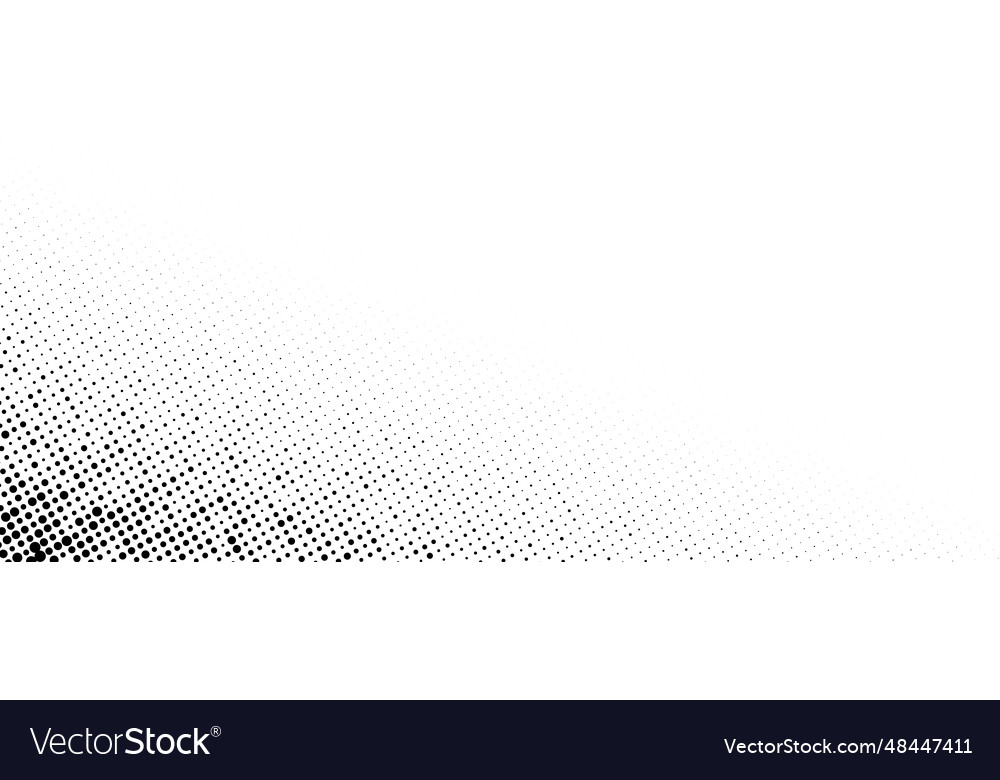 Corner halftone texture dotted gradient pattern vector image Corner halftone texture dotted gradient pattern