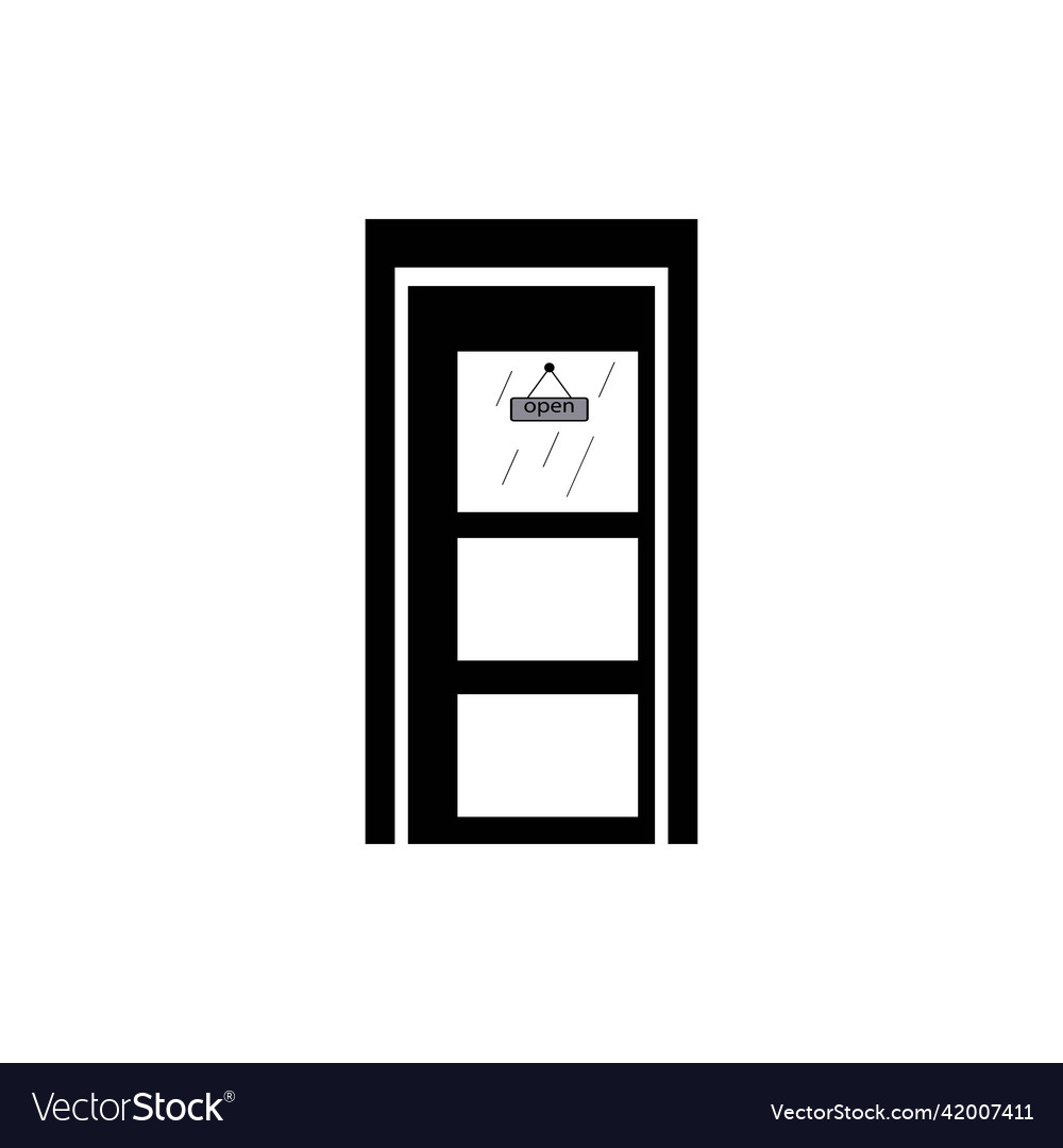 Door icon design element vector image Door icon design element