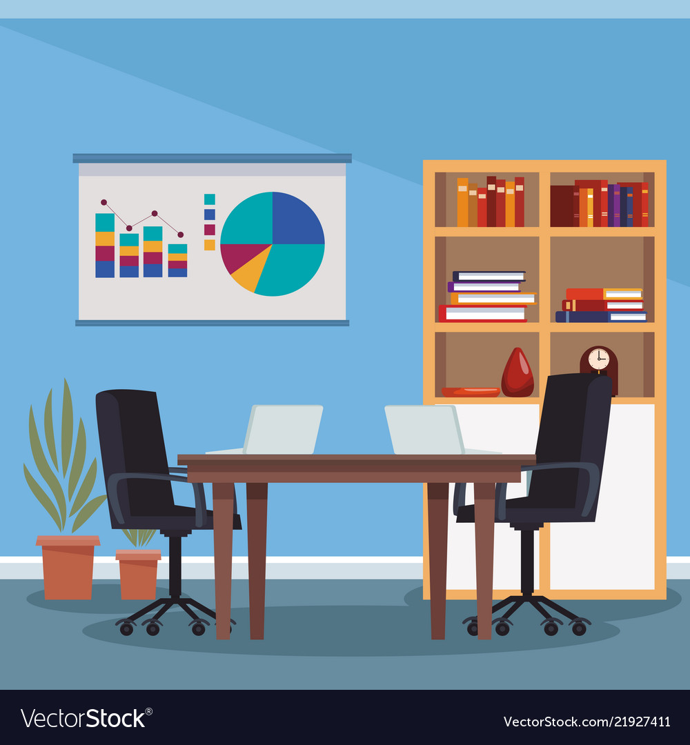 Empty office interior Royalty Free Vector Image