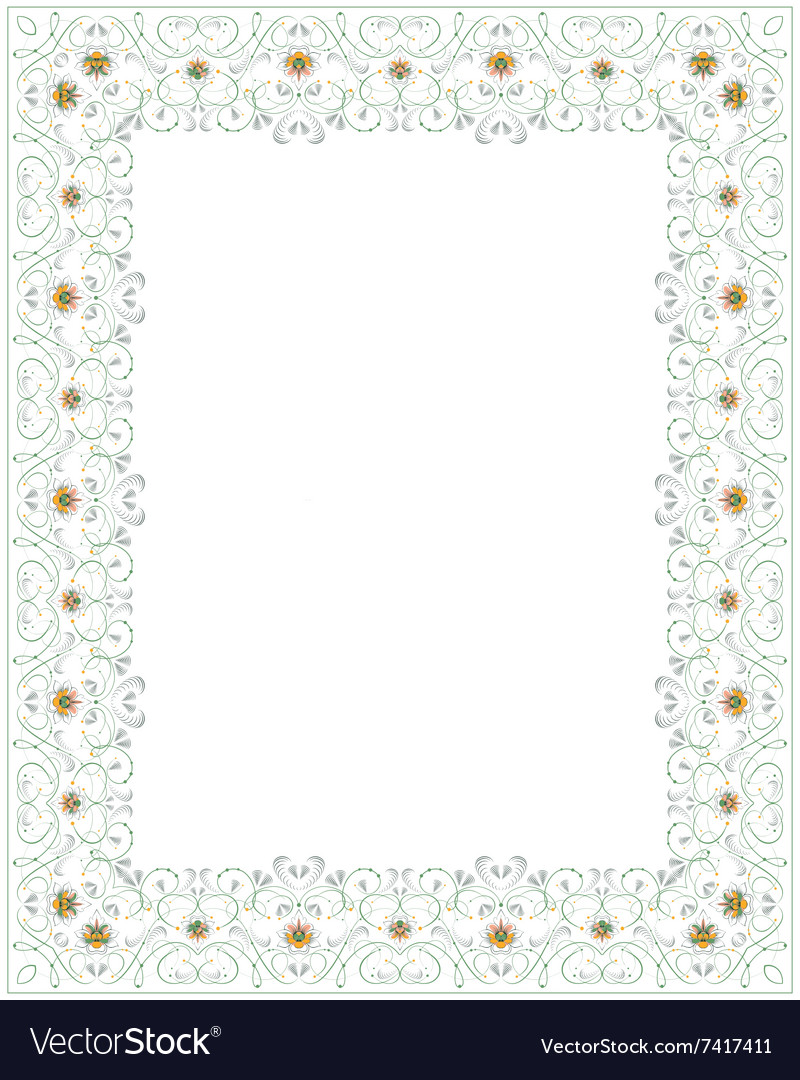 Floral Vintage Border