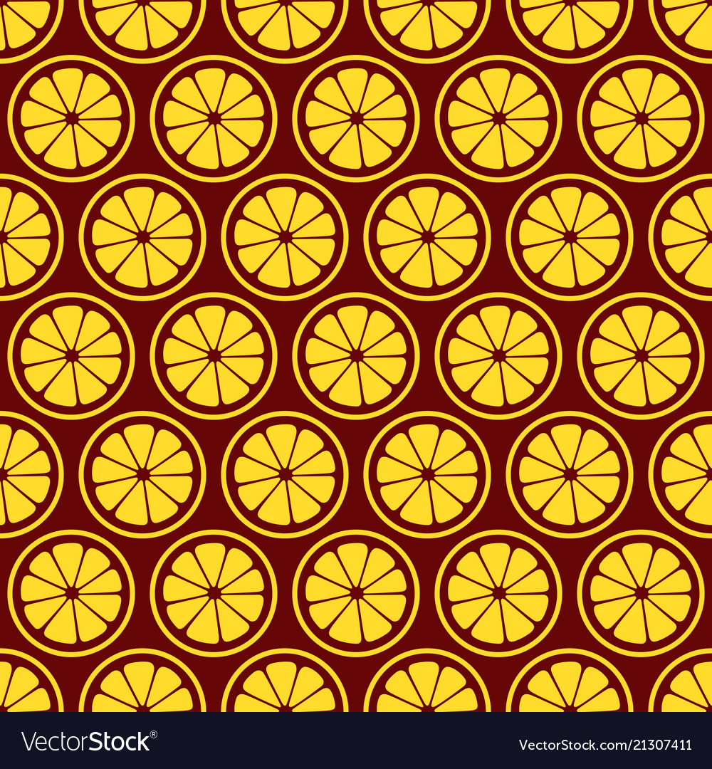 Lemon slices seamless pattern