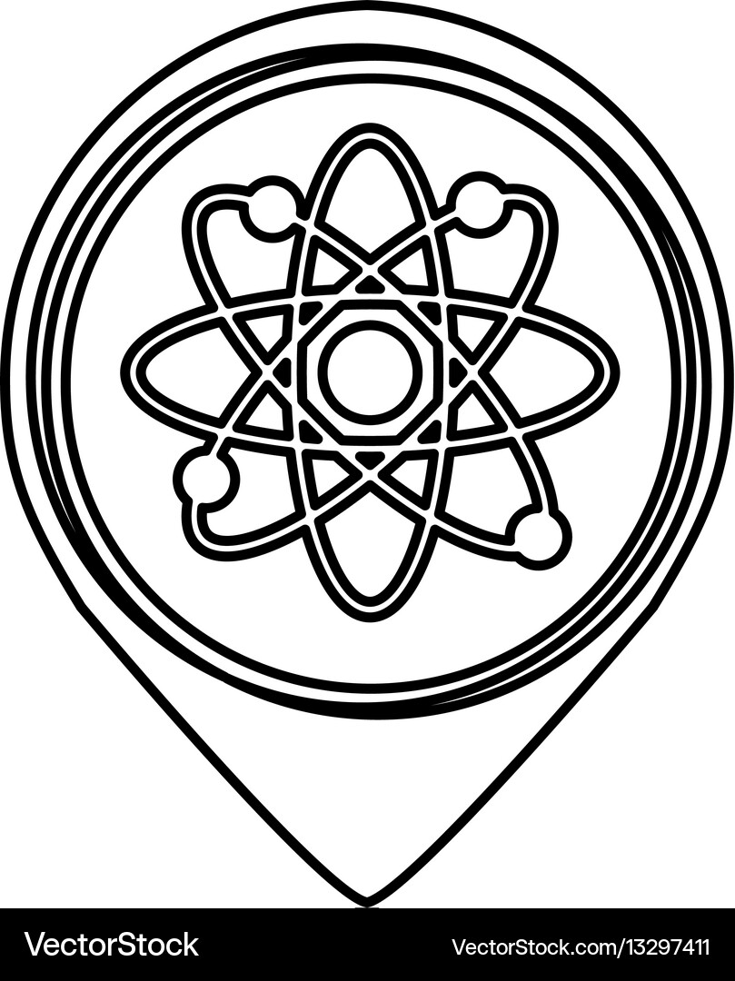 Molecular sign isolated icon Royalty Free Vector Image